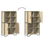 vidaXL Buffet haut chêne sonoma 79 5x35 5x137 5 cm bois d'ingénierie