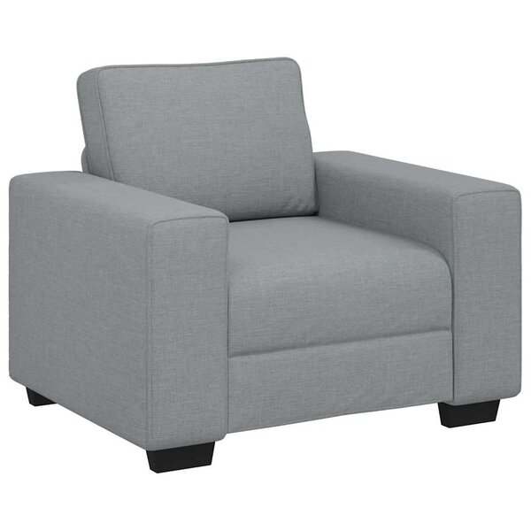 vidaXL Fauteuil gris clair 60 cm tissu