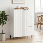 vidaXL Buffet Blanc brillant 66 x 34 5 x 91 5 cm Bois d'ingénierie