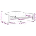 vidaXL Lit de repos gris clair 90x200 cm velours