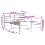vidaXL Cadre de lit sans matelas blanc 160x200 cm bois de pin massif