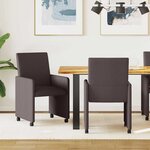 vidaXL Chaise de salle à manger 2 Pièces Marron foncé 57 x 66 x 94 cm