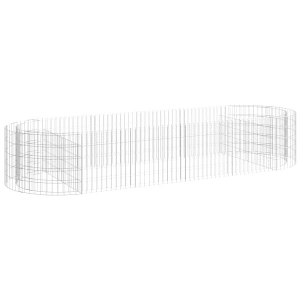 vidaXL Lit surélevé à gabion Fer galvanisé 300x100x50 cm