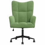 vidaXL Chaise de relaxation Vert clair Velours