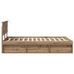 vidaXL Cadre de lit Chêne artisan 120 x 200 cm Bois d'ingénierie