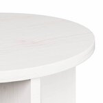vidaXL Table basse 2 Pièces Blanc Bois de pin massif