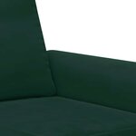 vidaXL Ensemble de canapés 3 Pièces avec coussins vert foncé velours