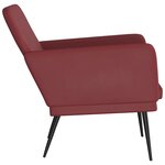 vidaXL Fauteuil Bordeaux 61x78x80 cm Similicuir