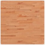 vidaXL Dessus de table 80x80x2 5 cm carré bois massif de hêtre