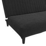 vidaXL Canapé-lit à 2 places avec repose-pied Noir Velours