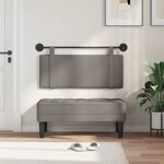 vidaXL Tête de lit suspendue Avec lumière LED Taupe Tissu