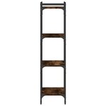 vidaXL Bibliothèque 4 niveaux chêne fumé 40x30x120cm bois d'ingénierie