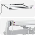 vidaXL Auvent Rétractable Gris clair 350 x 200 cm