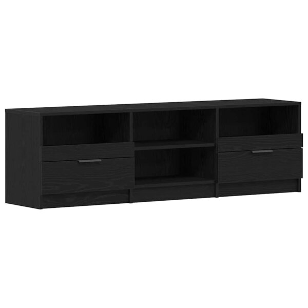 vidaXL Meuble TV Chêne noir 150 x 33 5 x 45 cm Bois d'ingénierie