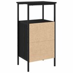 vidaXL Cabinet de chevet 2 Pièces Chêne noir 41 x 31 x 80 cm
