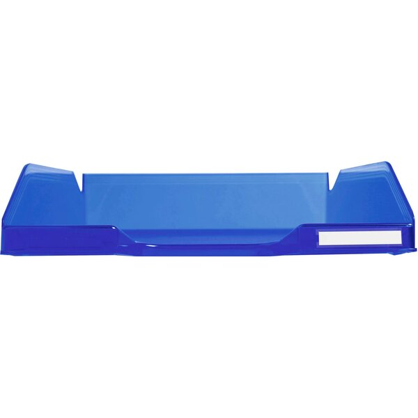 Corbeille À Courrier Combo Midi Transparent - Bleu Royal Brillant - X 6 - Exacompta