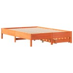 vidaXL Cadre de lit sans matelas cire marron 140x190cm bois pin massif