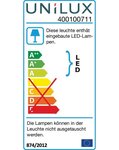 Lampe sur pied LED ZELUX, argent UNILUX