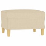 vidaXL Ensemble de canapés 3 Pièces avec coussins Crème Tissu