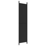 vidaXL Cloison de séparation 4 panneaux Noir 200x220 cm Tissu