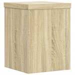 vidaXL Supports pour plantes 2 Pièces chêne sonoma bois d'ingénierie