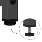 vidaXL Meuble TV noir 100 5x39x60 5 cm acier