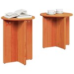 vidaXL Table basse 2 Pièces Brun cire