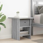 vidaXL Table de chevet avec tiroir 2 Pièces Gris Sonoma 41 x 40 x 45 cm