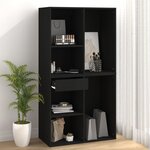 vidaXL Armoire à cosmétiques noir 80x40x75 cm bois d'ingénierie