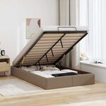 vidaXL Cadre de lit ottoman sans matelas cappuccino 120x200 cm