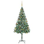 vidaXL Arbre de Noël artificiel pré-éclairé/boules pommes de pin 180cm