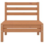vidaXL Salon de jardin 9 Pièces Marron miel Bois de pin massif