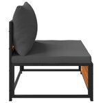 vidaXL Canapé de jardin sans accoudoirs coussins bois massif d'acacia