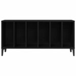 vidaXL Meuble à vinyles Chêne noir 100 x 38 x 48 cm Bois d'ingénierie