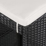 vidaXL Ensemble à manger d'extérieur 9 Pièces Résine tressée Noir