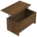 vidaXL Table basse Chêne marron 102x55 5x52 5 cm Bois d'ingénierie