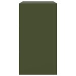 vidaXL Buffet vert olive 67x39x73 cm acier