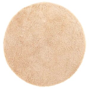 vidaXL Tapis shaggy à poils longs NAVARRA beige 160x160 cm polyester