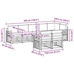 vidaXL Ensemble de canapés d'extérieur 8 pc Blanc et gris clair