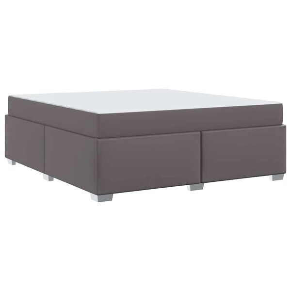 vidaXL Cadre de lit Gris 180 x 200 cm Faux cuir