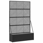 vidaXL Jardinière Noir 105 x 30 x 170 cm Métal
