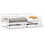 vidaXL Lit de jour avec tiroirs sans matelas 80x200 cm bois massif