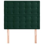 vidaXL Tête de lit Vert foncé 100x5x118/128 cm Velours