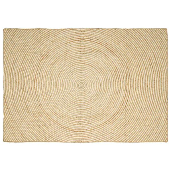 vidaXL Tapis Naturel et Blanc 160 x 230 cm Jute