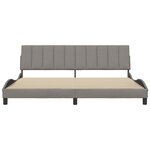 vidaXL Cadre de lit sans matelas Hanko taupe 200x200 cm tissu