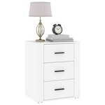 vidaXL Table de chevet Blanc 50x36x60 cm Bois d'ingénierie