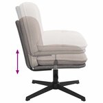 vidaXL Chaise pivotante de bureau gris clair bouclé comme laine tissu