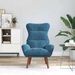 vidaXL fauteuil Bleu 69 x 74 x 93 cm Velours