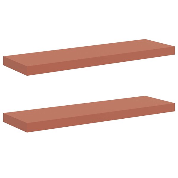 vidaXL Étagère Murale 2 pc Rouge 90 x 23 5 x 3 8 cm Bois d'ingénierie
