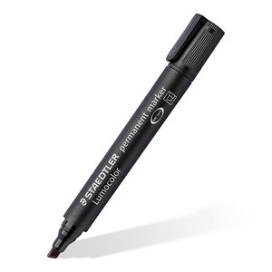 Marqueur permanent 'Lumocolor 350' Pointe biseautée 2 - 5 mm Noir x 10 STAEDTLER
